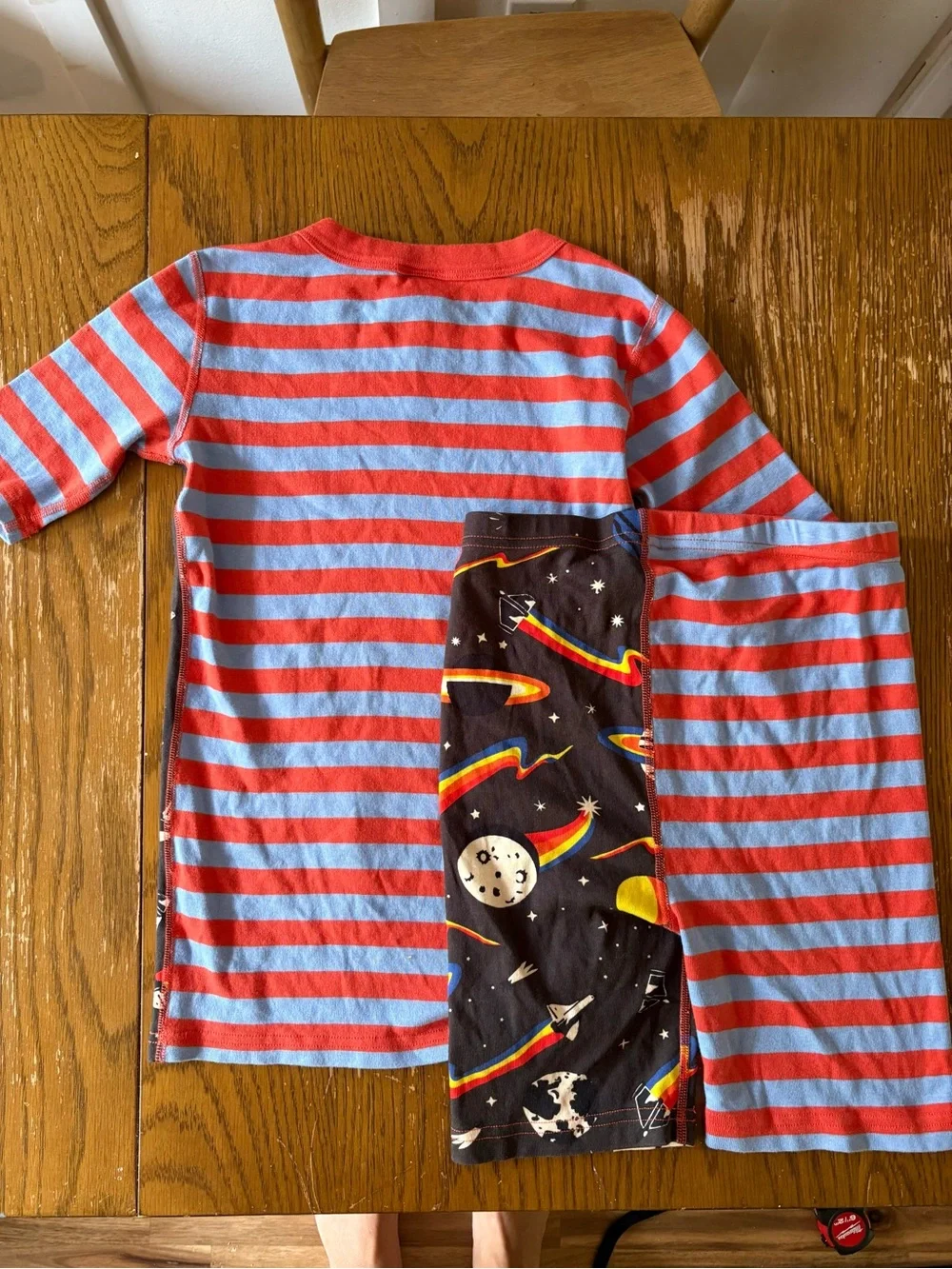 Hanna Andersson Kids Space and Striped Short John PJs - Size 14 kids youth